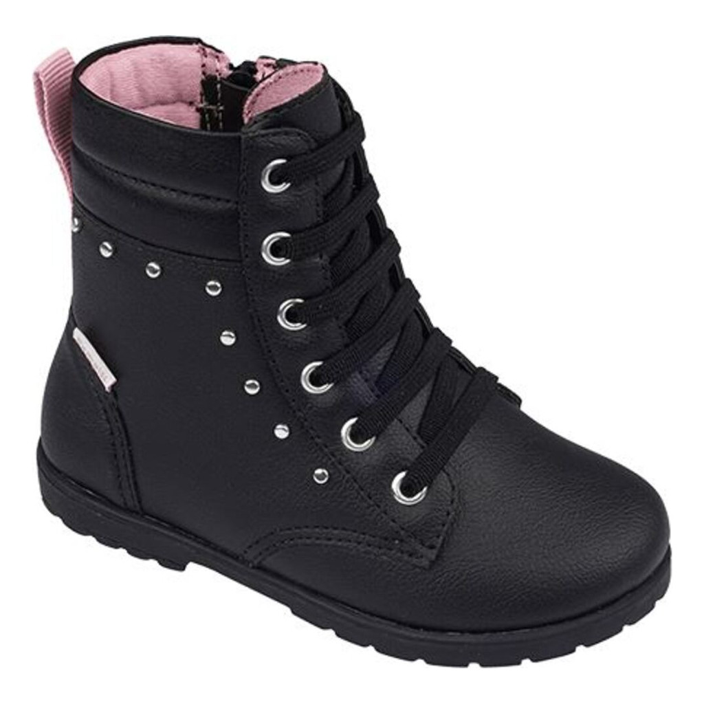 Bota Infantil Coturno Feminina Pampili Tratorada Rubi Tacha