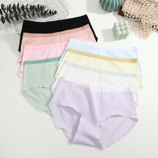 FINETOO Calcinha De Algodão Puro Para Mulheres , Cintura Média , Respirável E Antibacteriana , Roupa Íntima De Cor Sólid em Oferta na Shopee