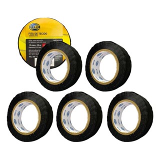 Kit 5 Fitas Tecido Lona 19mm X 10Metros Anti Chamas Chicote Elétrico Tecido Anti Ruido Acabamento em Oferta na Shopee
