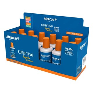 Corretivo Líquido 18ml Mercur Caixa com 12 Unidades em Oferta na Shopee