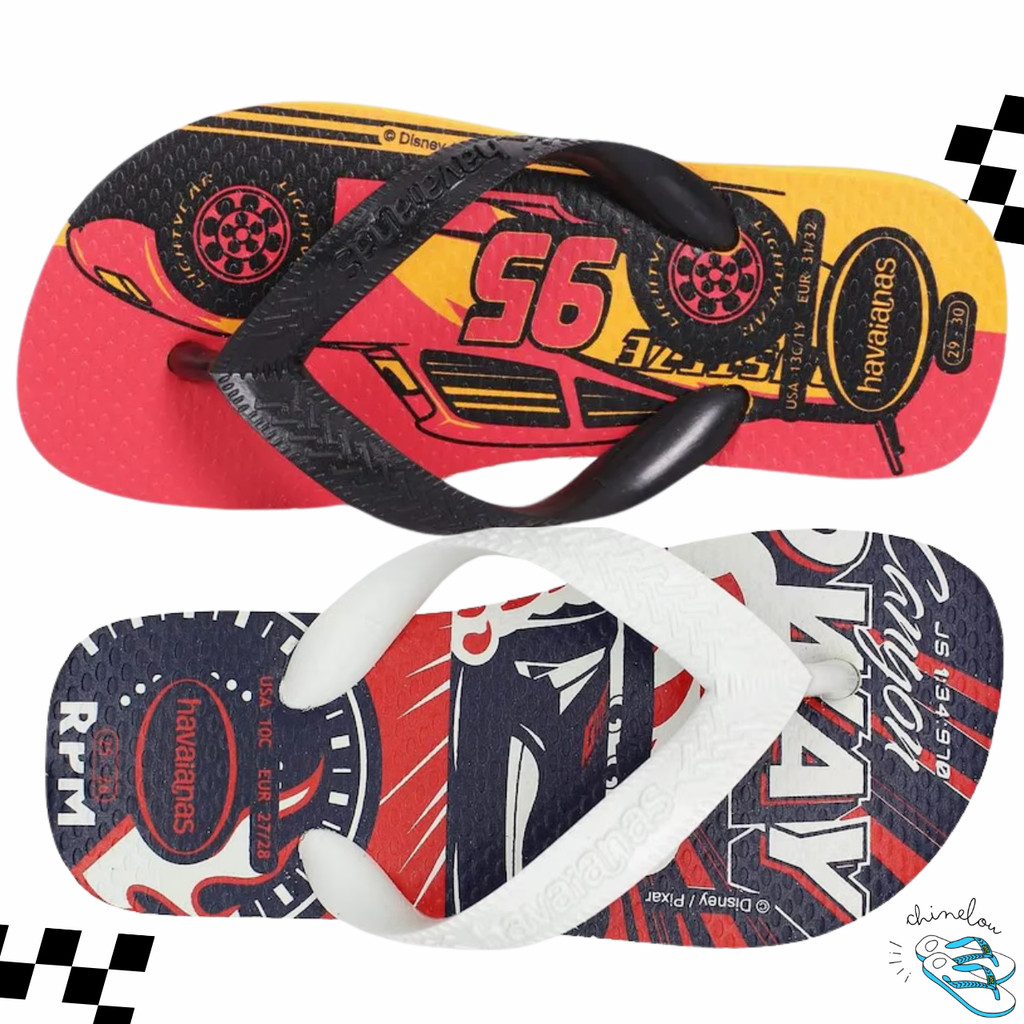 Sandalia Chinelo Havaianas Kids Cars Carros Mcqueen Infantil Masculino Original