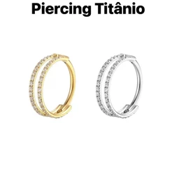 Piercing Argola Titânio CZ Naríz Piercing Septo De Cartilagem Daith Tragus Helix Lobe Brinco