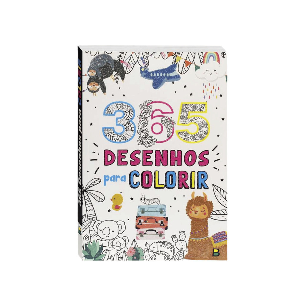 Livro Infantil Colorir 365 Desenhos para Colorir 288 peças Branco - Todolivro