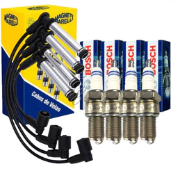 Kit Cabos + Velas De Ignição Original Celta Corsa Novo Classic Sedan