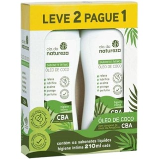 Sabonete Intimo Feminino e Masculino Cia da Natureza de 210ml Kit Oleo Coco em Oferta na Shopee