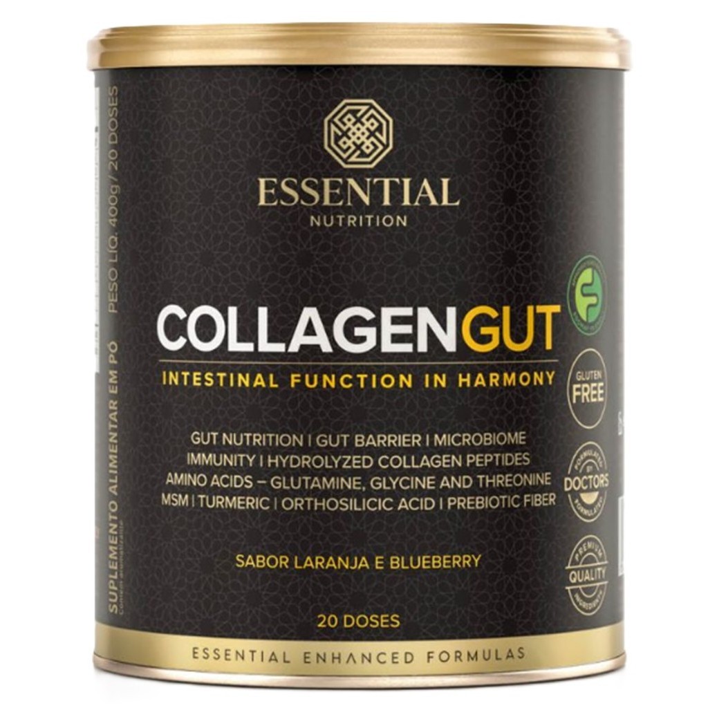 Collagen Gut Essential Nutrition Laranja e Blueberry 400g