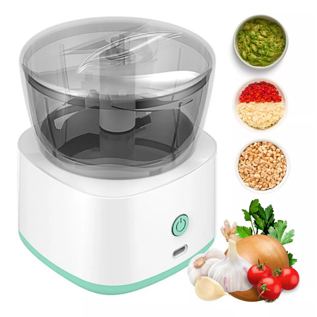 Mini Processador 3 Laminas Elétrico Alho S/fio Alimentos Usb DS12906