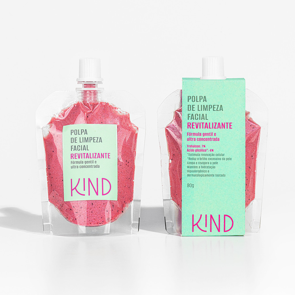 Sabonete Facial Rosto Extrato de Pitaya Reduz Rugas Finas Uniformiza a tonalidade KIND