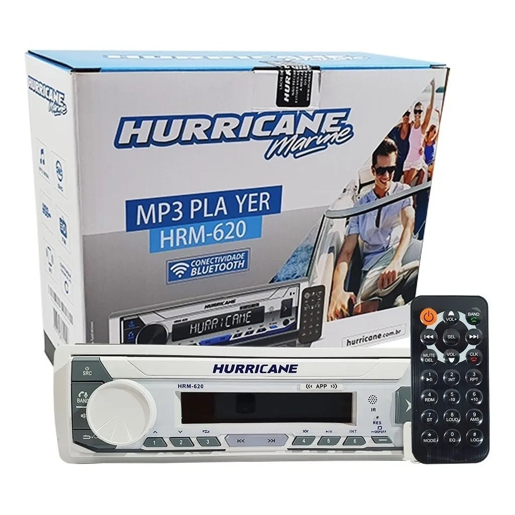 Radio Marinizado Hurricane Marini Hrm620 Bluetooth Usb Aux em Oferta na Shopee