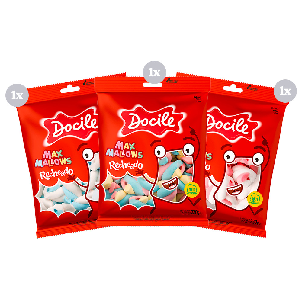 Kit Marshmallow Recheados Bala Docile em Oferta na Shopee