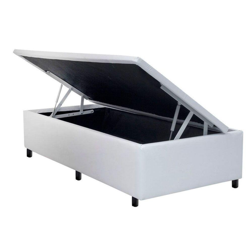 Cama Box Baú Solteiro Universal Courano White (88x188x35) - Costa Rica - Home & Living