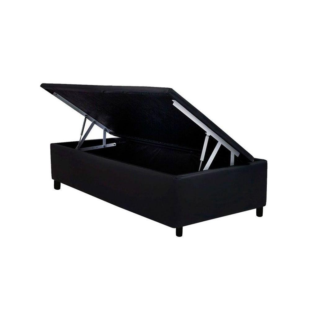Cama Box Baú Solteiro Universal Courano Black (88x188x35) - Costa Rica em Oferta na Shopee