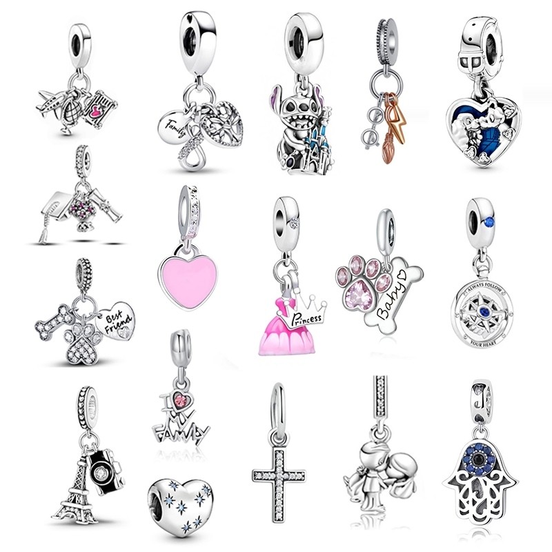 AL Novos Óculos De Prata 925 Charms Bone dog brand Pendant Para Pulseira Acessórios