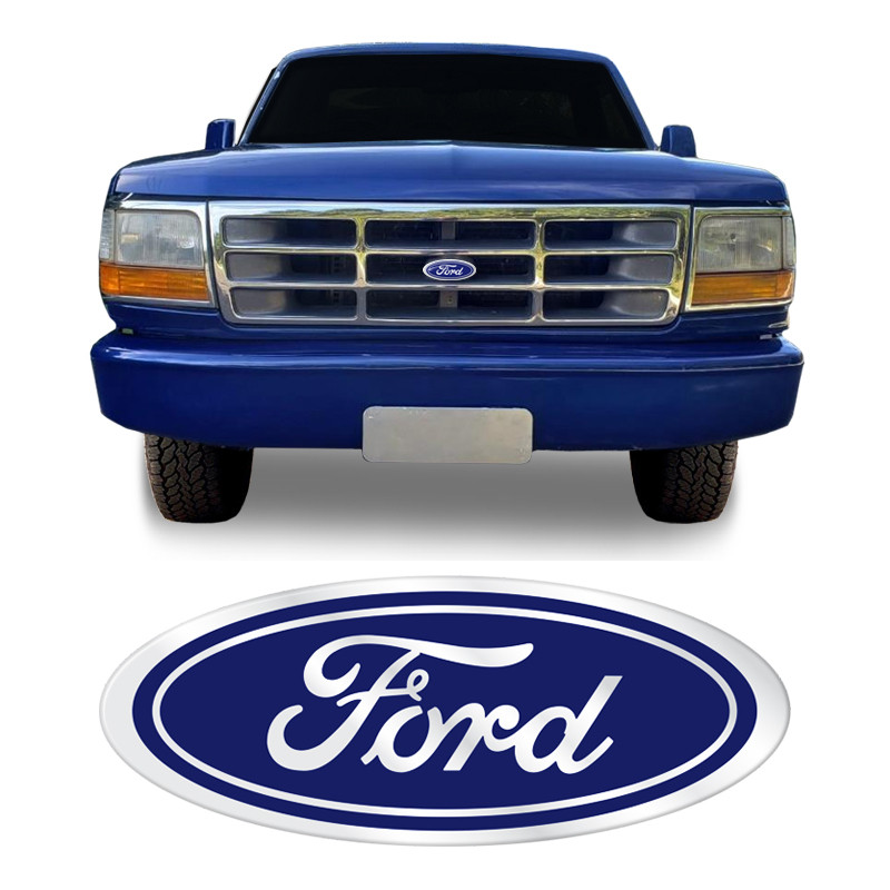 Adesivo Ford Oval Grade F-1000 1996/1998 Emblema Resinado Genérico