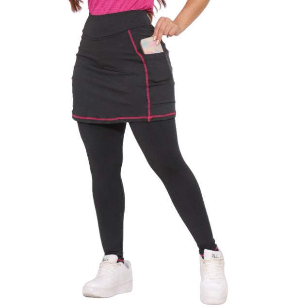 Calça Saia Fitness Moda Evangelica Com Bolso Costuras Crista Modesta em Oferta na Shopee
