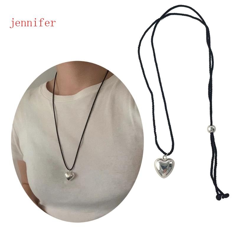 jennifer Gold Silver Heart Necklace Pingente De Coração De Prata Exclusivo E Encantador Colar Clavicle Chain Dainty Choker Jewelr