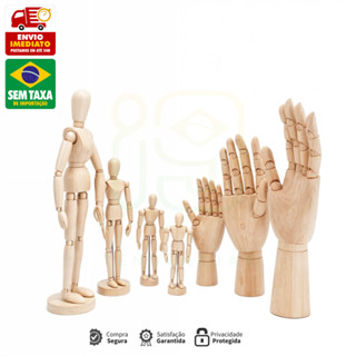Boneco Articulado Madeira Modelo Manequim em Oferta na Shopee