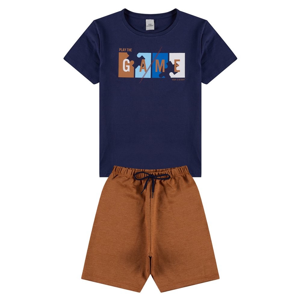 Conjunto Infantil Play The Game Marinho