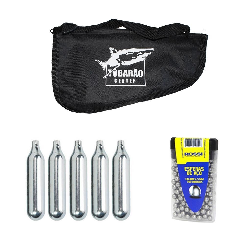 Case Revolver/Pistola Tubarão + 5 Cilindros + Esfera 4.5 em Oferta na Shopee