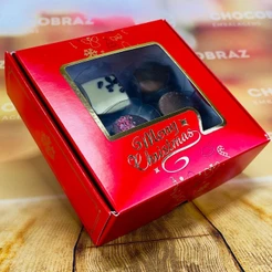 10 CAIXA 09 DOCES C/ VISOR - NATAL CLASSICO ID5136 (NATAL IDEIA 2025) (CHOCO)