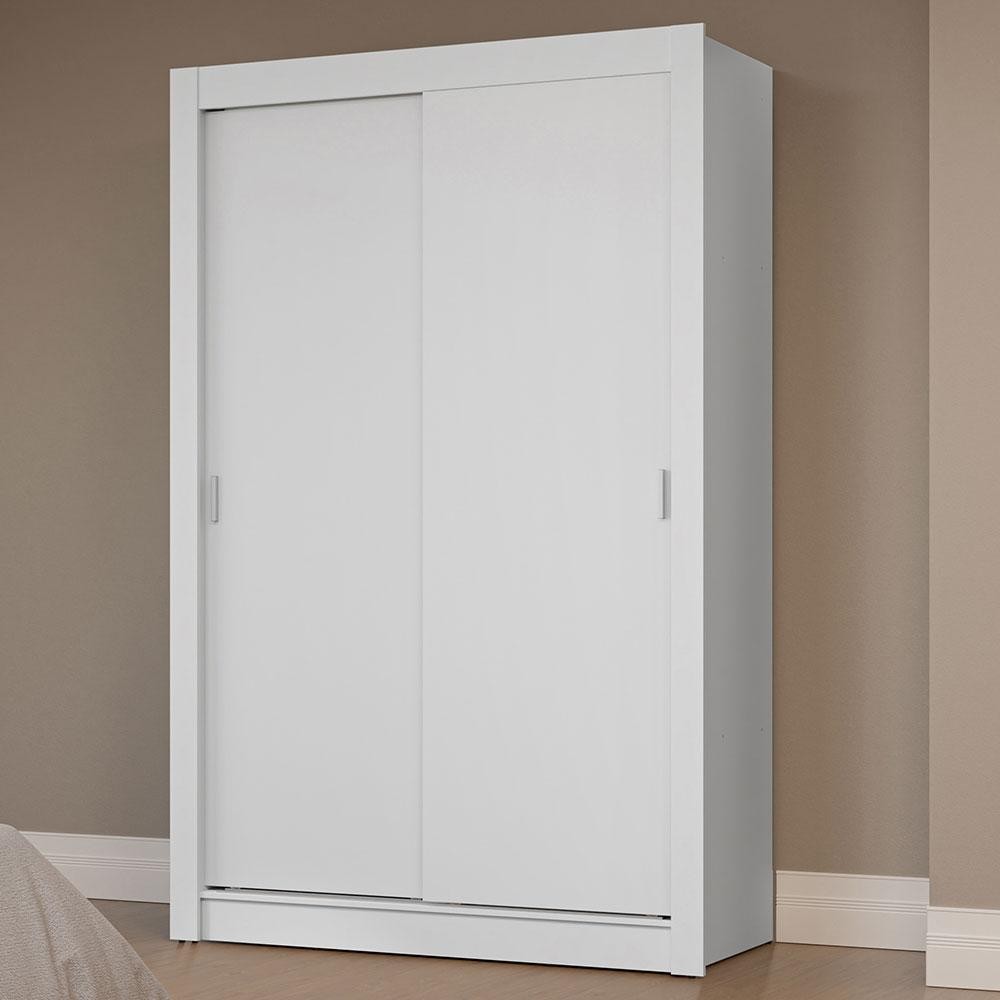 Guarda-Roupa Solteiro 2 Portas de Correr Branco Milano Madesa - Home & Living