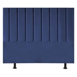 Cabeceira Estofada Cama Casal Queen Size 160 Cm Maisa Suede azul Marinho