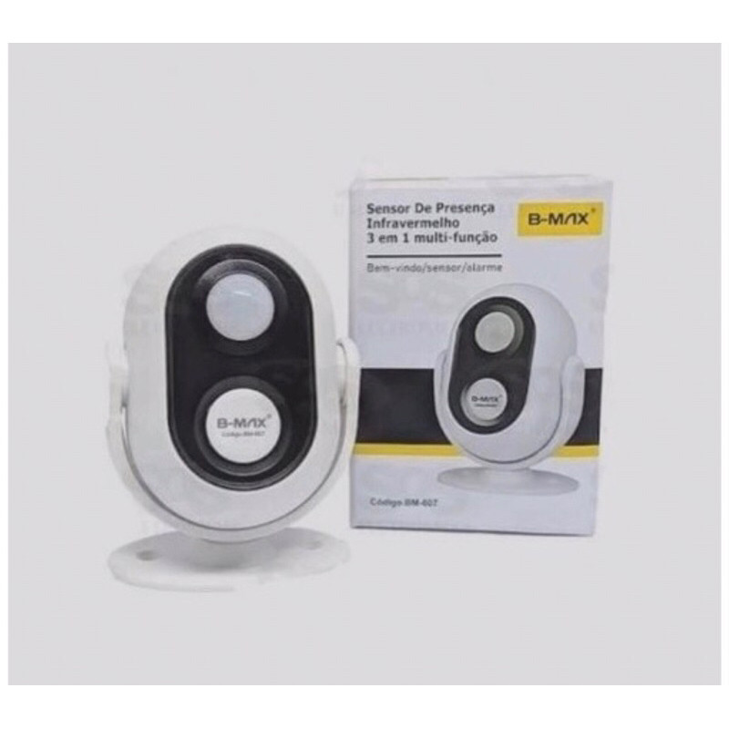 SENSOR DE PRESENÇA INFRAVERMELHO 3 em 1 MULTI-FUNÇÃO BM-607 B-MAX