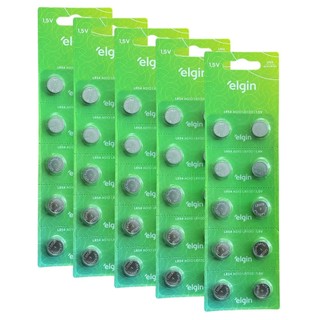 Kit 5 Blister Cartela C/10 Pilhas Alcalina Lr54 1,5V Elgin em Oferta na Shopee