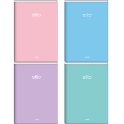 Kit 5 Cadernos Brochurão Universitário 80 Folhas Stilo Capa Dura tons Pasteis Jandaia Capas Sortidas