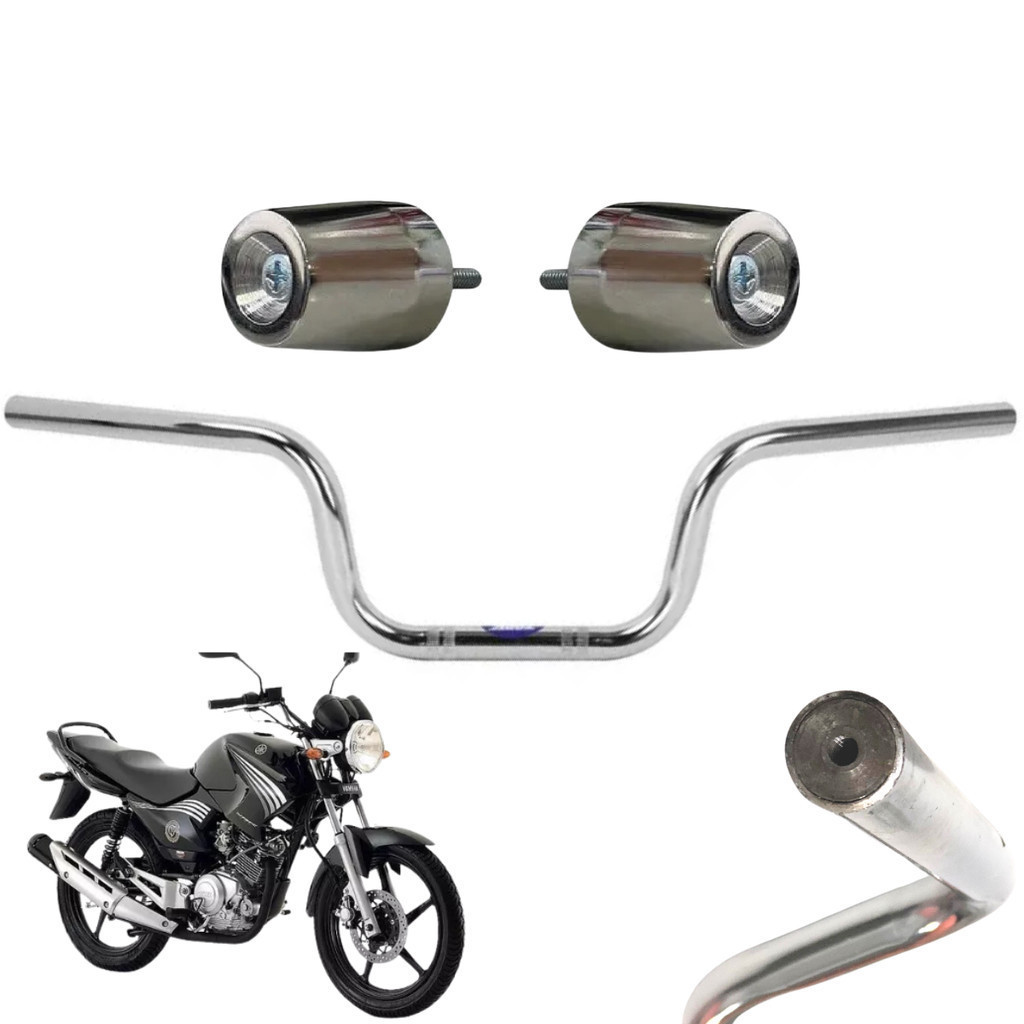 Guidão Ybr 125 2001 ate 2015 Factor Yamaha Com Peso Pcx Pesinho Moto Rosca Aço