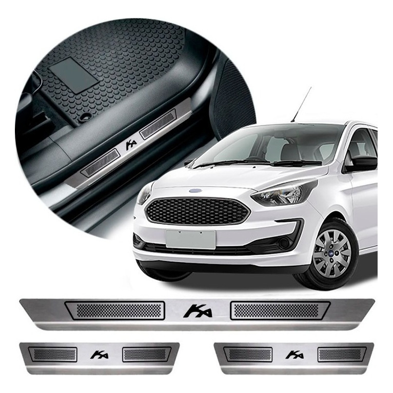 Soleira Porta Aço Inox Ford Ka 2014 2015 2016 2017 2018 2019