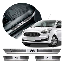 Soleira Porta Aço Inox Ford Ka 2014 2015 2016 2017 2018 2019