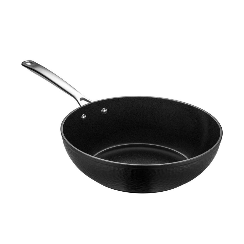 Panela Wok 28cm em Alumínio Forjado Gourmet Martelado Oxford