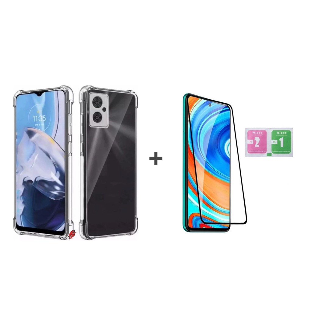 Capa Capinha Motorola G14 Anti Impacto Transparente + película Vrido 3D / 9D em Oferta na Shopee