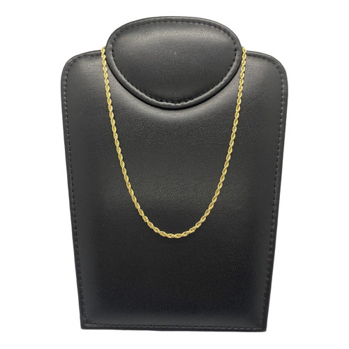 Cordão Torcido Folheado a Ouro 18k 50cm - Semijoia com Garantia