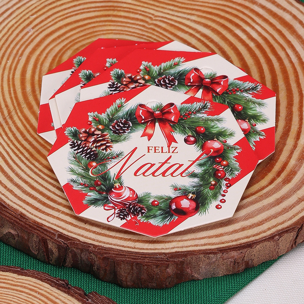 100 Tags Octagonal Bom Velhinho 4440 (JANGO NATAL 2025) - Stationery