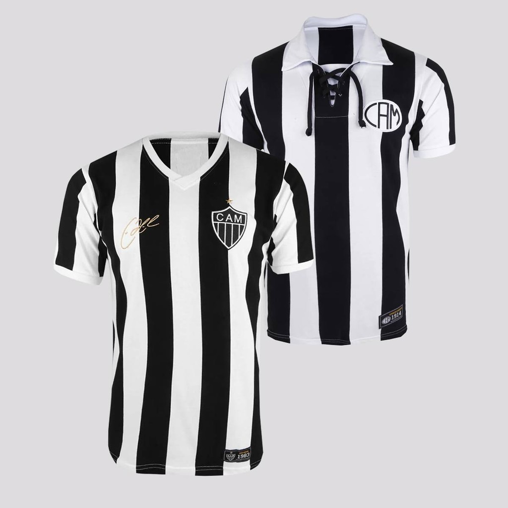 Kit Camisa Atlético Mineiro 1914 e Camisa Atlético Mineiro 1983 Éder em Oferta na Shopee