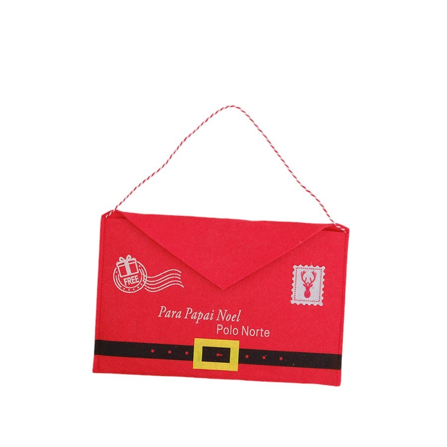Envelope em Feltro de Natal - Cinto Noel - 25x16cm - 1 unidade - Cromus - Rizzo