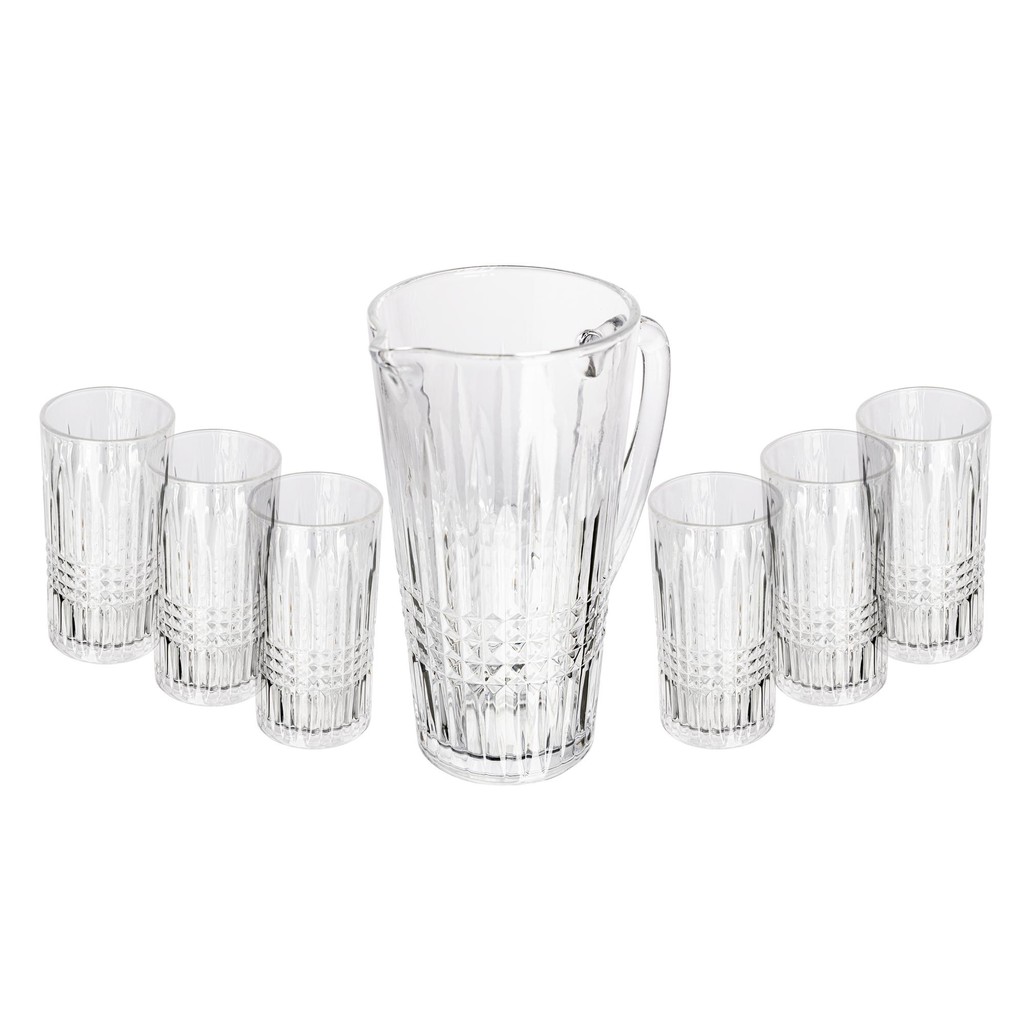 Jarra com 6 Copos Wolff Queen de Vidro 1,5L/320ml em Oferta na Shopee