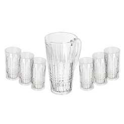 Jarra com 6 Copos Wolff Queen de Vidro 1,5L/320ml