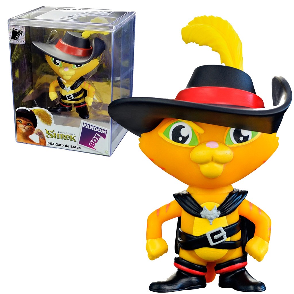 Fandom Box Coleção Shrek Dreamworks Boneco Gato De Botas - Líder Brinquedos
