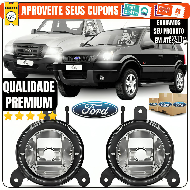 Par\Und Farol Milha Ford Ecosport Ranger 2003 á 2009 Auxiliar Todos Os Modelos