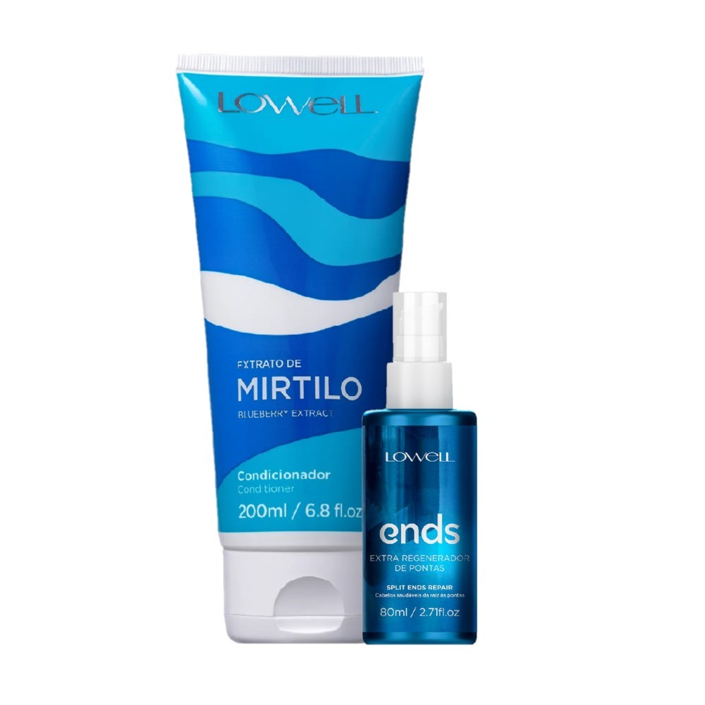 Kit Lowell Extrato de Mirtilo Hidratação Regeneradora (2 produtos) n em Oferta na Shopee