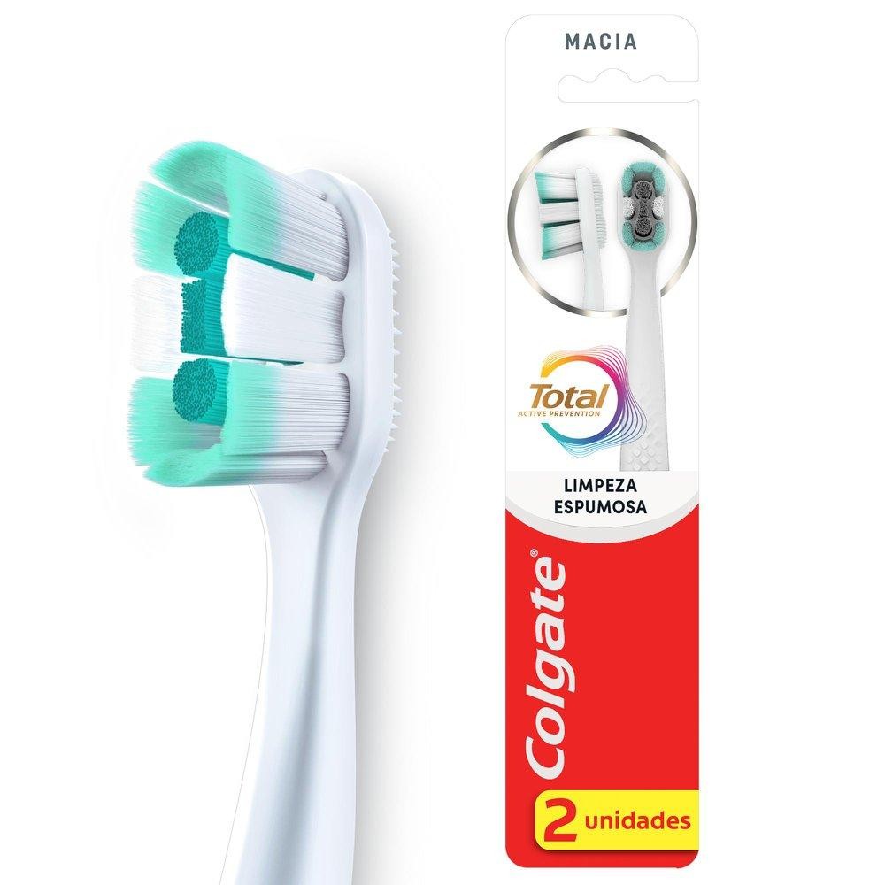 Escova Dental Colgate Total Limpeza Espumosa Suave 2 unidades - Health