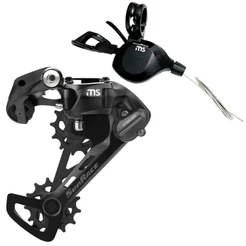 KIT RELAÇÃO SUNRACE MS 10V - CÂMBIO TRASEIRO + ALAVANCA DIREITA P/ K7 11/46 11/50 11/51 - 1X10V