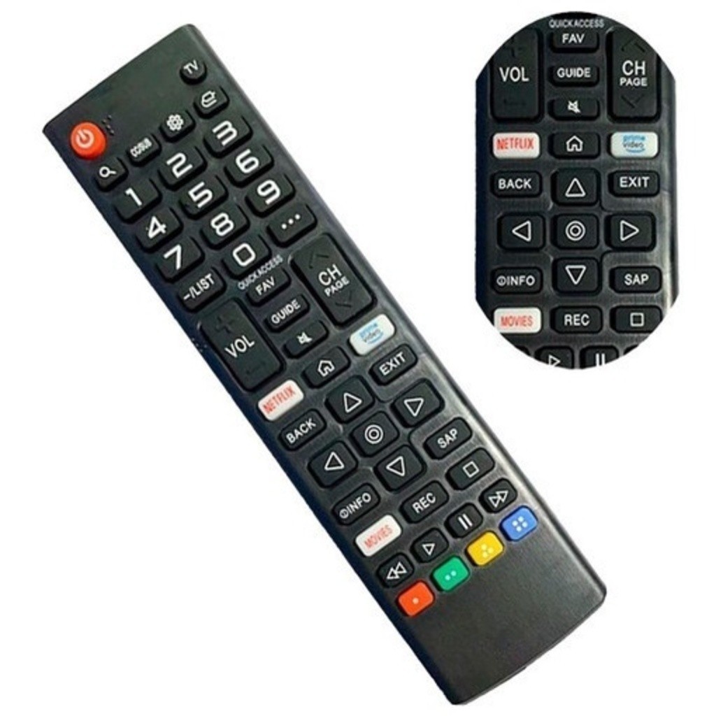 Controle Remoto Compativel Tv LG Smart Netflix Movies Amazon - Substituto Compatível em Oferta na Shopee