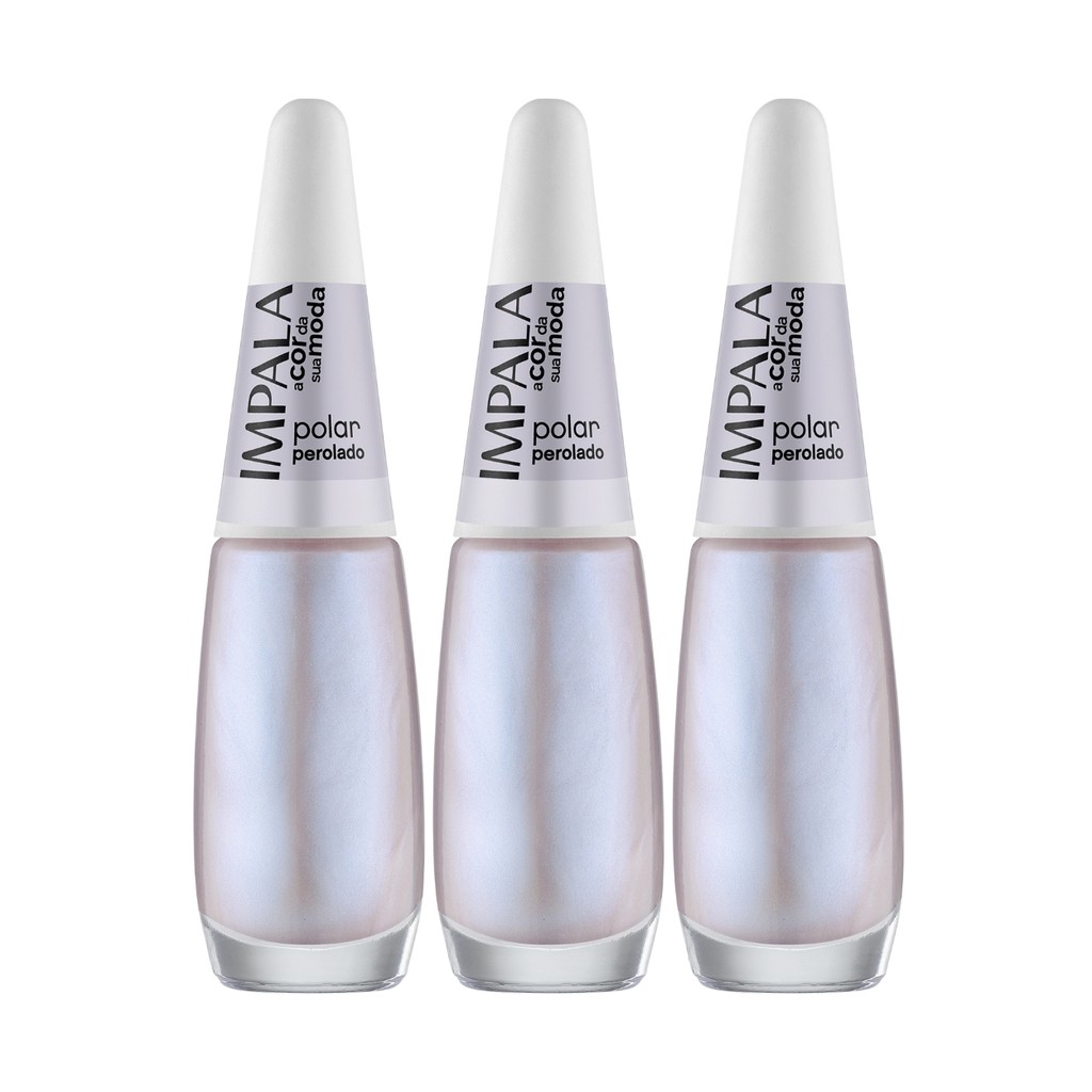 Kit 3 Esmalte Impala A Cor Da Sua Moda Lua Perolado Manicure em Oferta na Shopee