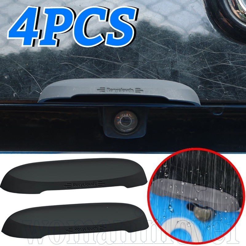 Capa De Chuva Para Câmera Traseira Do Carro-Acessórios Universais Exteriores Automotivos-Escudo Protetor De Silicone-De 
