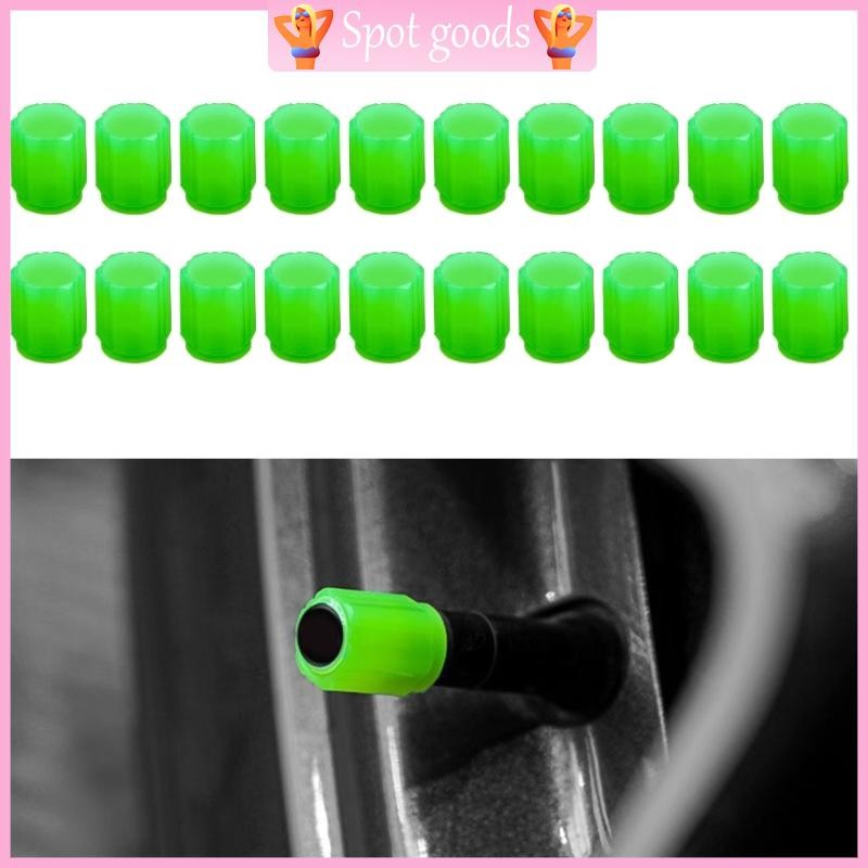 vava 20 Peças Tampas Válvula Luminosas Fluorescentes Noturnas Brilhantes Tampa Pneu Carro