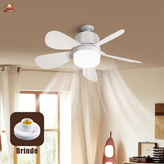 Ventilador de Teto com Luz para Pequenos Espaços Controle Remoto Instalação Fácil Silencioso Bivolt